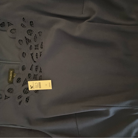 Talbots Blue sleeveless lace accent dress NWT (size 12) - Picture 5 of 8